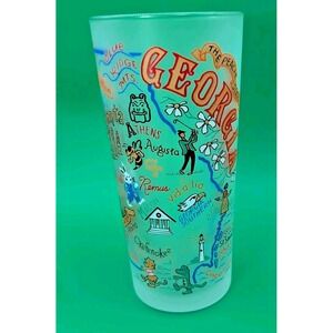 Catstudio Frosted Tumbler Glass Georgia The Peach State